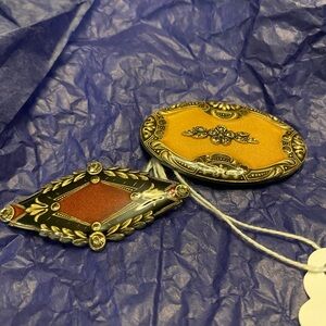 Catherine Popesco Silver Brooch with Intricate Design